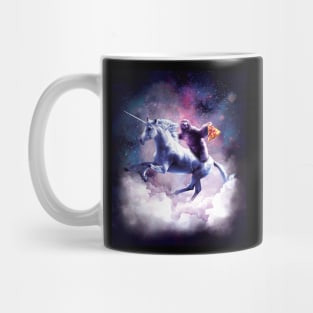 Space Sloth On Unicorn - Sloth Pizza Mug